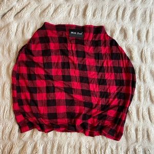 Milk Snob Buffalo Plaid Baby/Infant Nursing Cover/Carrier Seat Canopy